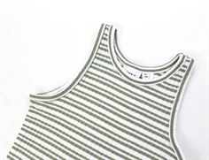 Name It oil green/bright white stribet maxi tank kjole